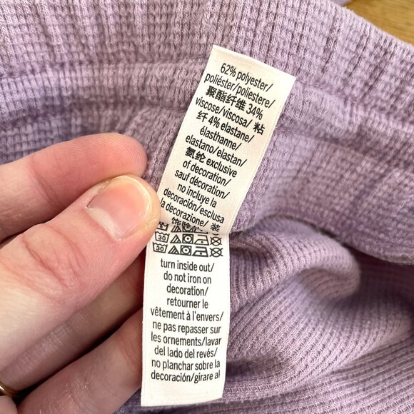 VICTORIA'S SECRET VS Glow Waffle Jogger Lilac Lavender Purple Pajama Pants PJs - Picture 10 of 14